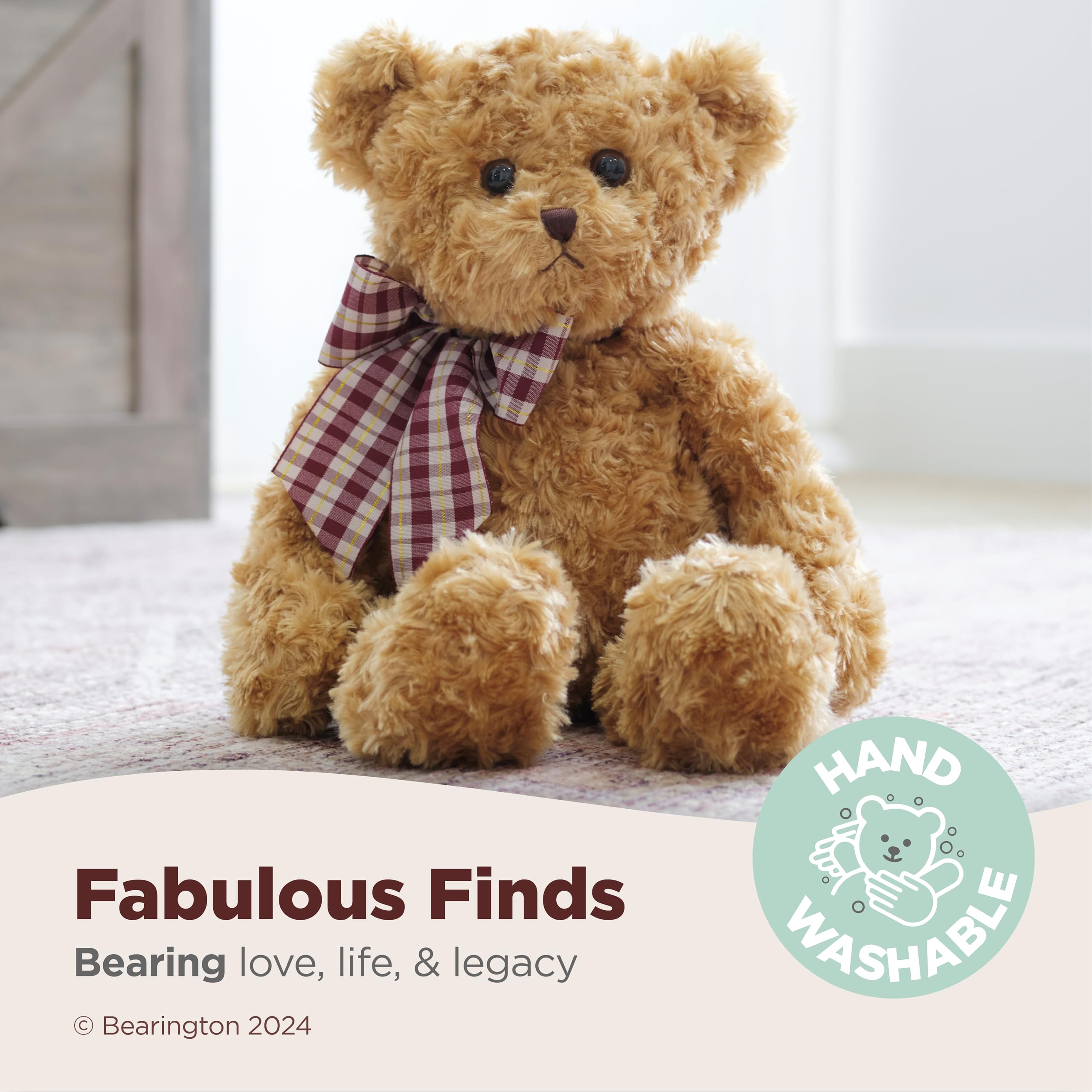 Bearington Collection Wuggles Teddy Bear Stuffed Animal 18 in